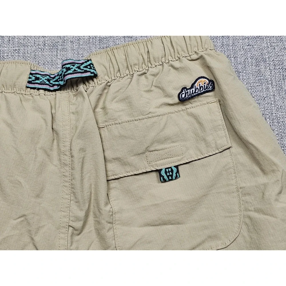 Chubbies Shorts Mens Medium Beige Nylon Elastic Waist 5.5 Inseam Lightweight